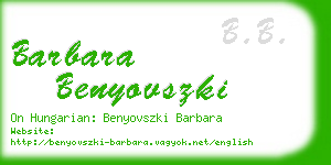 barbara benyovszki business card